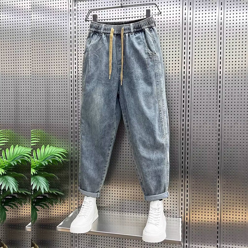 Pants Men'S Jeans Spring Fashion Brand Pants Loose Carrot Pants Tapered Casual Pants - Image 3
